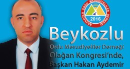 Beykozlu Ordu Mesudiyeliler Derneği Olağan Kongresi’nde, Başkan Hakan Aydemir