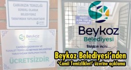 Beykoz Belediyesi’nden ‘Camii Temizlikleri’ üzerine açıklama