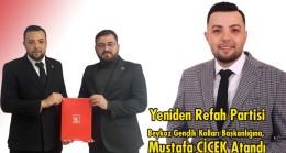 Yeniden Refah Partisi Beykoz Gençlik Kolları Başkanlığına, Mustafa ÇİÇEK Atandı