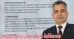 Gelecek Partisi’nden Basın Açıklaması