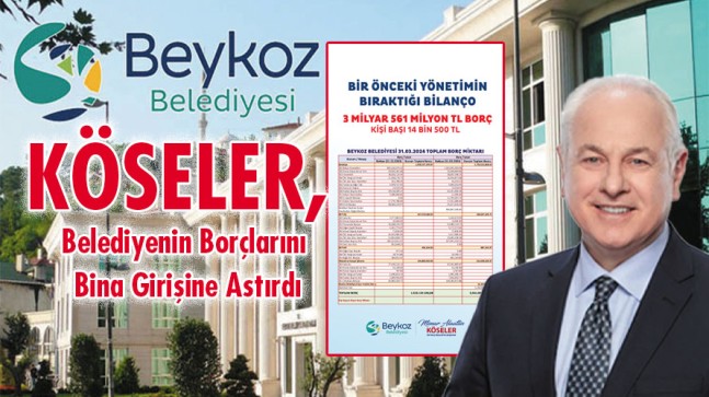 Köseler, Belediyenin borçlarını bina girişine astırdı