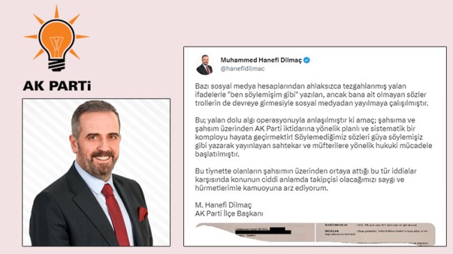 AK Partili DİLMAÇ, adına açılan sahte hesaplara dava açtı