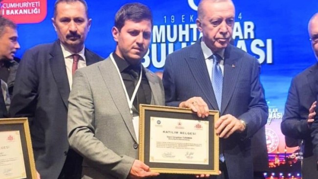 TURAMAN sertifikasını, Cumhurbaşkanı ERDOĞAN’ın elinden aldı