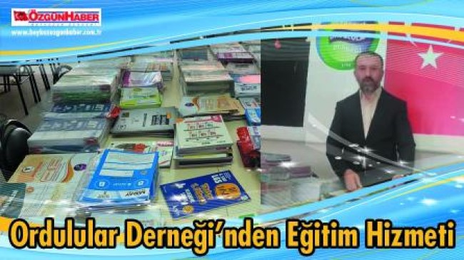 Ordulular Derneği’nden Eğitim Hizmeti