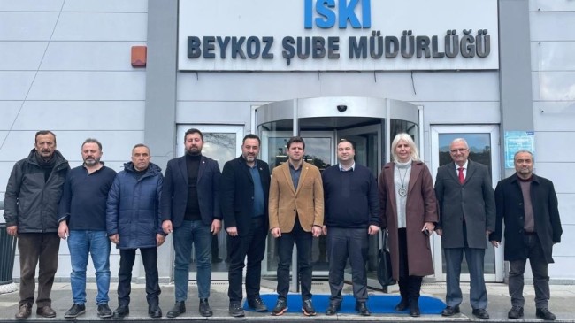 BEYKOZ MUHTARLARINDAN İSKİ ŞUBE MÜDÜRÜNE ZİYARET